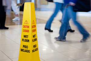 negligent security slip sign can cause serious injuries