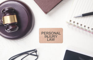 Personal Injury Law. Judge gavel and other objects